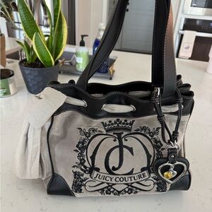 Juicy Couture Black and Grey Women's Bag